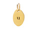 "U" charm, gold dipped