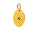 "X" charm, gold dipped