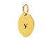 "Y" charm, gold dipped
