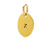 "Z" charm, gold dipped