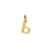 open b charm, gold dipped
