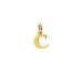 open c charm, gold dipped