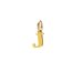open j charm, gold dipped