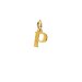 open p charm, gold dipped