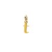 open t charm, gold dipped
