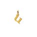 open u charm, gold dipped