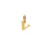 open v charm, gold dipped