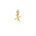 open x charm, gold dipped