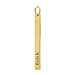 "faith" stick charm, gold dipped