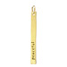 "peaceful" stick charm, gold dipped