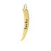 "lucky" curve charm, gold dipped
