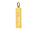 "faith" word charm, gold dipped
