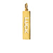 "luck" word charm, gold dipped