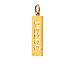 "peace" word charm, gold dipped