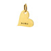 "xoxo" heart charm, gold dipped