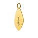 "blessed" petal charm, gold dipped