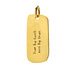 "live by faith, not by fear" charm, gold dipped