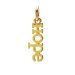 hope charm, gold dipped