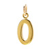 "0" charm, gold dipped