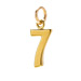 number "7" charm, gold dipped