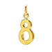 "8" charm, gold dipped