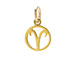 zodiac "aries" charm, gold dipped