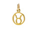 zodiac "taurus" charm, gold dipped