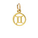 zodiac "gemini" charm, gold dipped