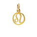 zodiac "leo" charm, gold dipped