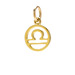 zodiac "libra" charm, gold dipped