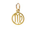 zodiac "virgo" charm, gold dipped