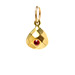 january birthstone charm, gold dipped