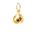 february birthstone charm, gold dipped