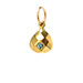 march birthstone charm, gold dipped