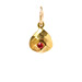 july birthstone charm, gold dipped