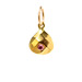 october birthstone charm, gold dipped