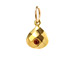 november birthstone charm, gold dipped