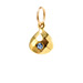 december birthstone charm, gold dipped
