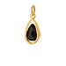 black onyx pendant gem, gold dipped