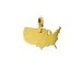 USA charm, gold dipped
