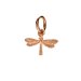 dragonfly charm, rose gold