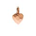 faceted heart charm, rose gold