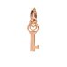heart key charm, rose gold