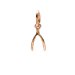 teeny wishbone charm, rose gold
