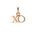 xo charm, rose gold