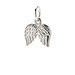 angel wings charm, sterling silver