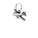 airplane charm, sterling silver