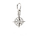 compass charm, sterling silver