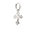 gothic cross charm, sterling silver