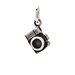camera charm, sterling silver